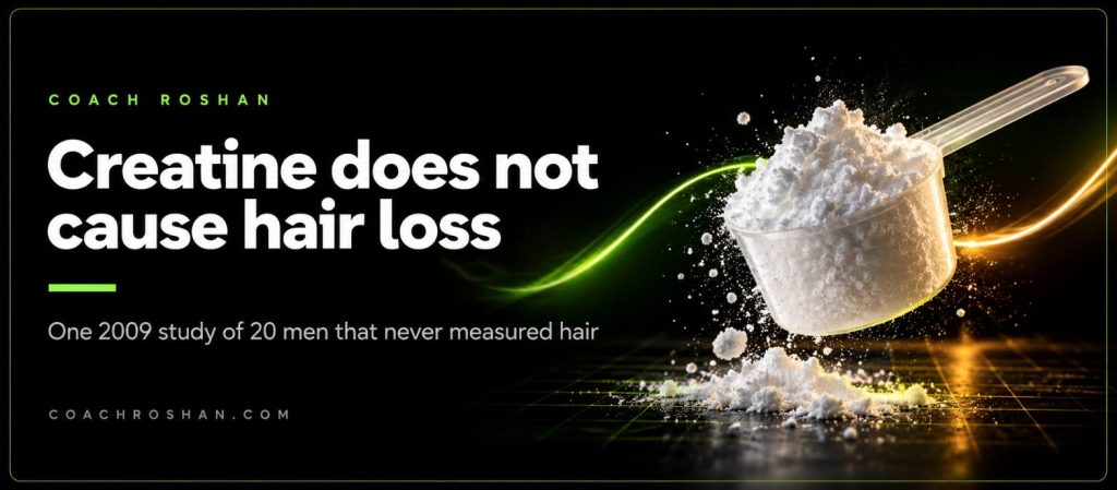 Creatine and hair loss evidence, explained by pharmacist Coach Roshan