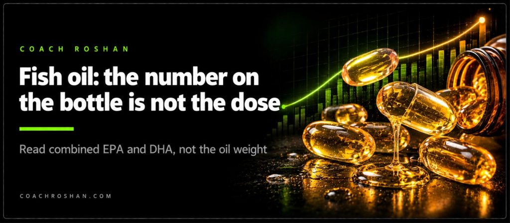 Omega-3 EPA and DHA dosing explained by pharmacist Coach Roshan