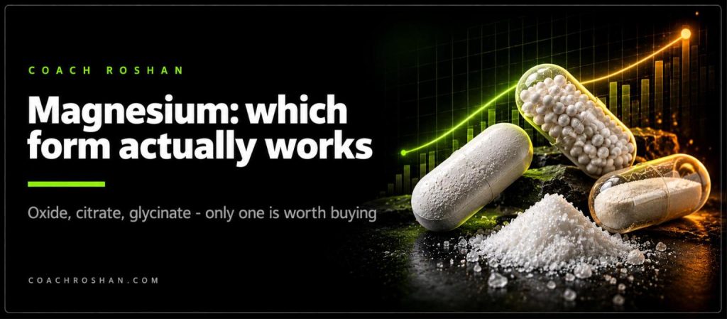 Magnesium forms, absorption and sleep evidence, by pharmacist Coach Roshan