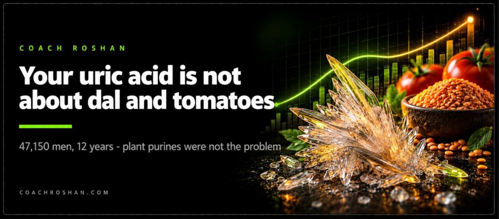 Uric acid and gout diet myths, by pharmacist Coach Roshan